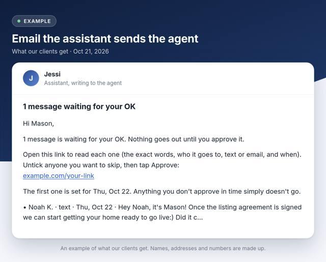 A real example: Approve page