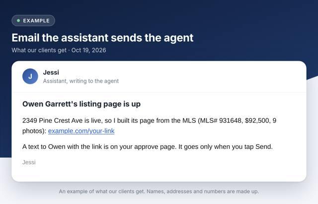 A real example: Listing page